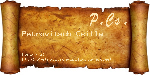Petrovitsch Csilla névjegykártya